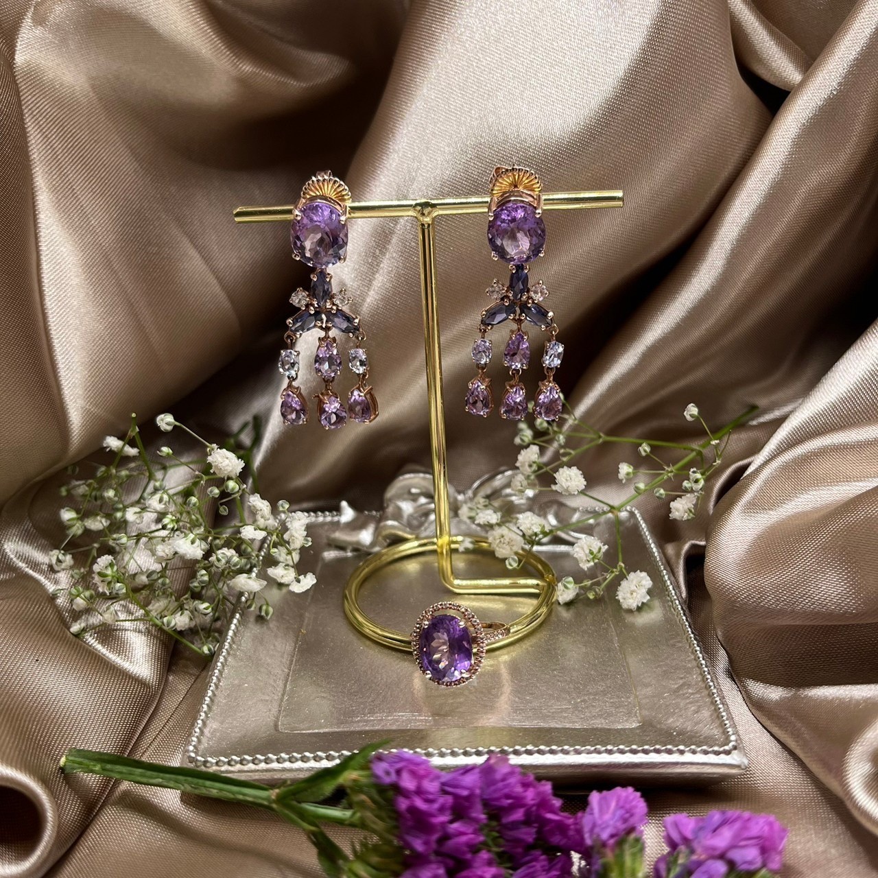 Royal Amethyst Earrings - ralynnet